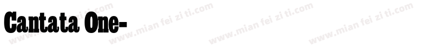 Cantata One字体转换